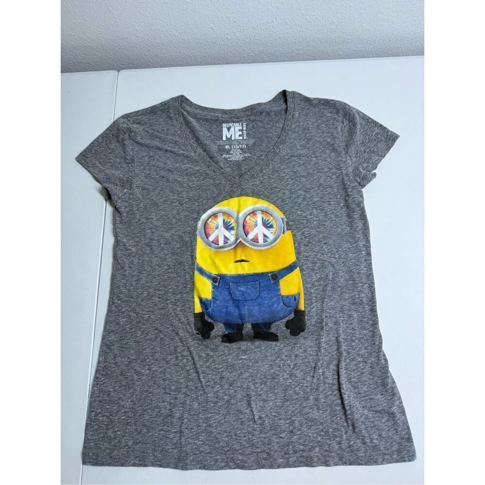 Despicable Me Minion Made Junior T-shirt Gray Sz XL (15-17)